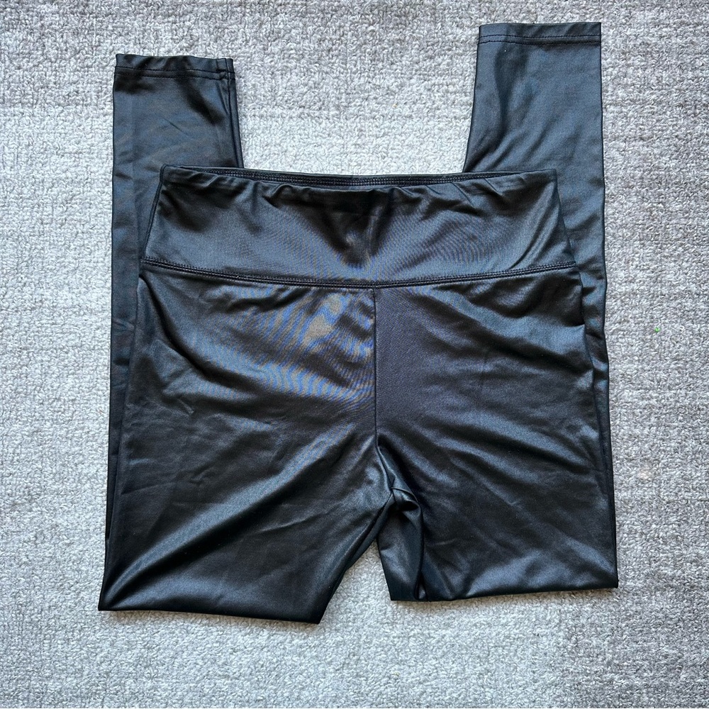 Black Faux Leather Pants size medium